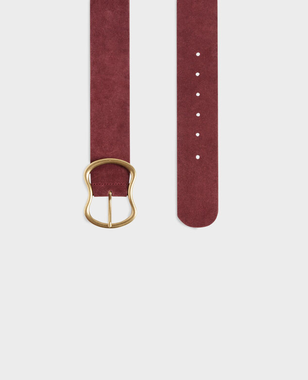 Wide suede belt