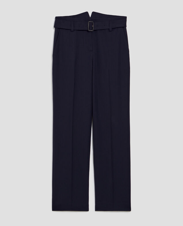 COLETTE - Slim fit straight wool trousers H695 night sky
