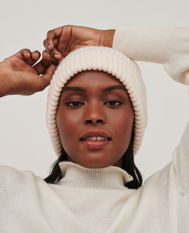 3D fine cashmere turtleneck jumper Jet stream