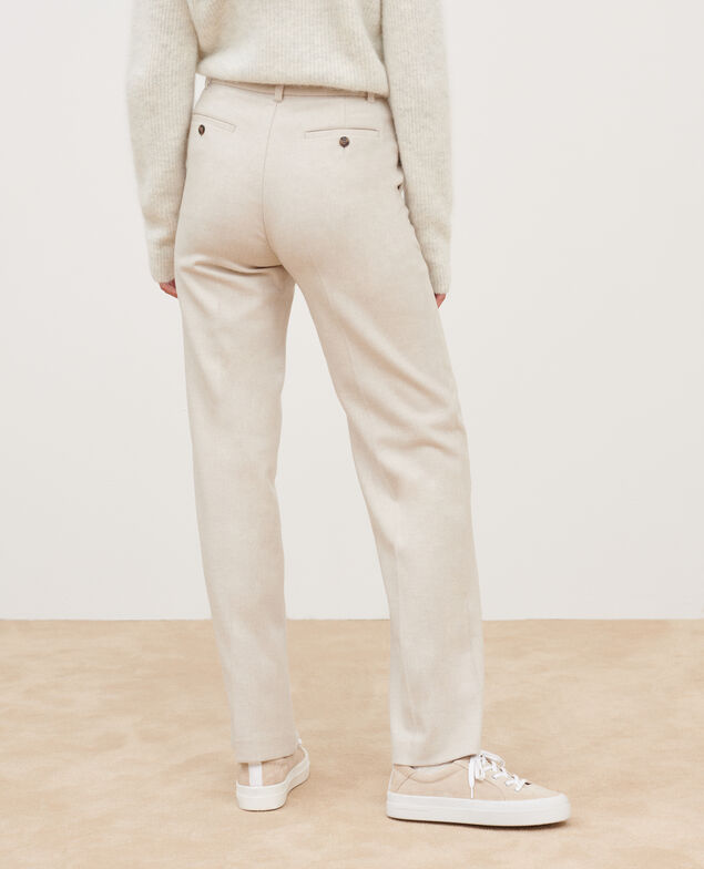 BLANDINE - Flannel straight trousers