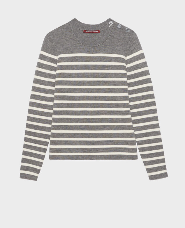 MADDY - Striped merino wool jumper