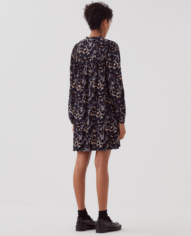 Floaty mini dress I686 new fl ikat navy