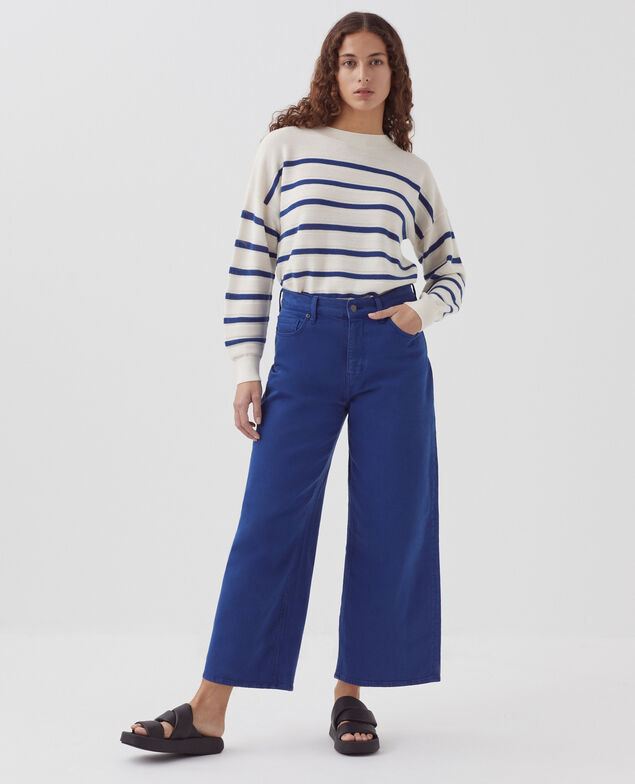 EMY - Wide cropped jeans H660 sodalite blue