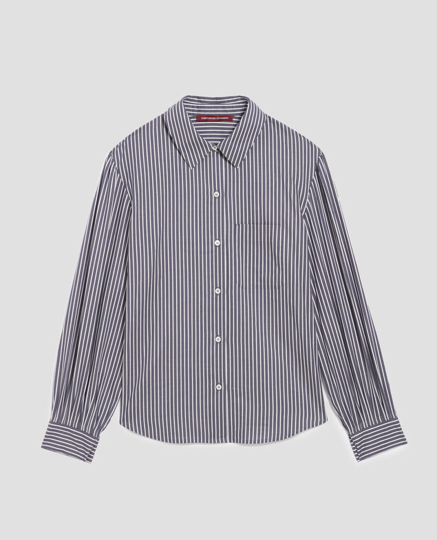 Cotton shirt I660 st blue white