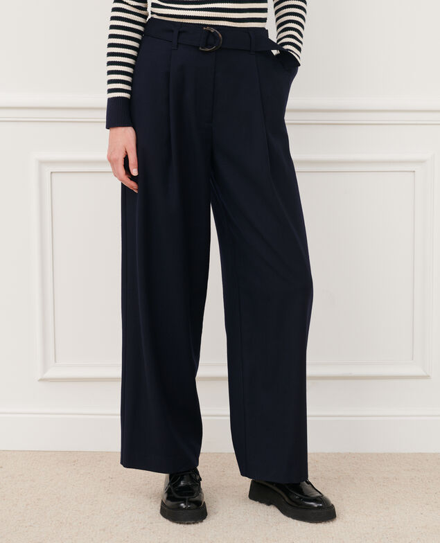 YVONNE - Loose trousers 7012c 69 navy