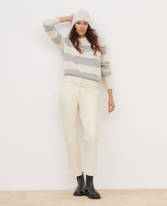 MARGUERITE - Cigarette trousers 4142 ECRU