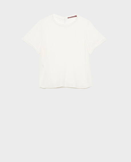 CORINNE - Silk t-shirt 01 white 2sto013s01