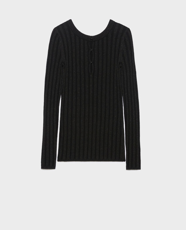 Round neck wool blend jumper