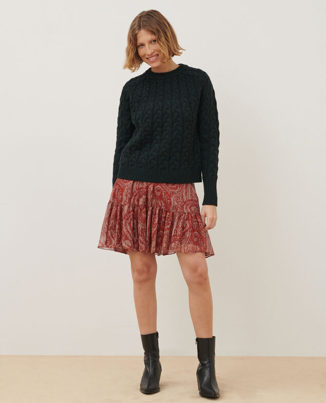 Silky mini skirt