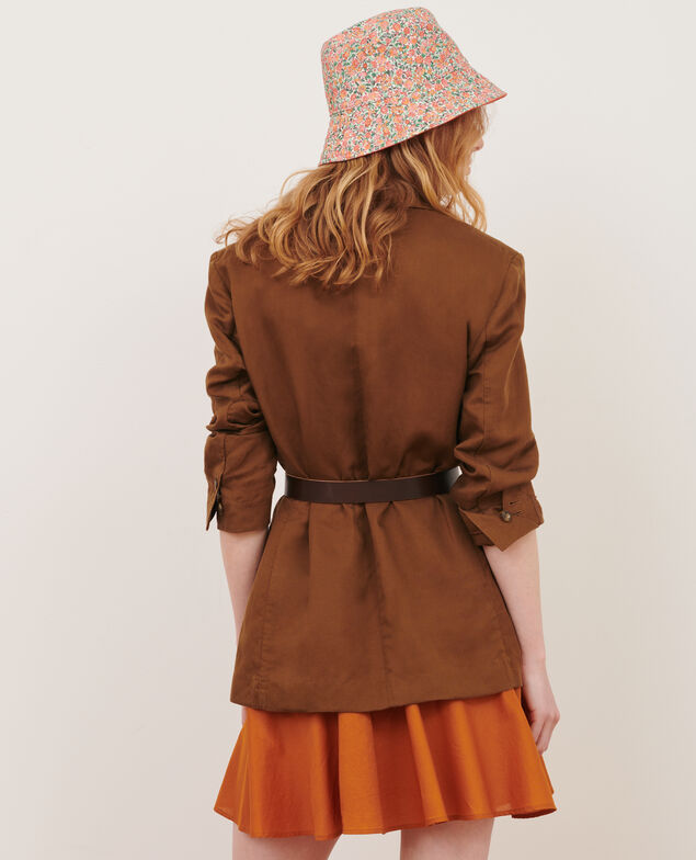 Linen blend blazer 35 brown