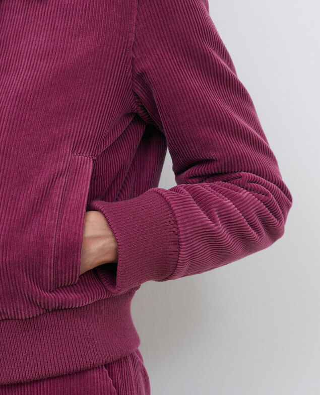 Corduroy zipped jacket Damson