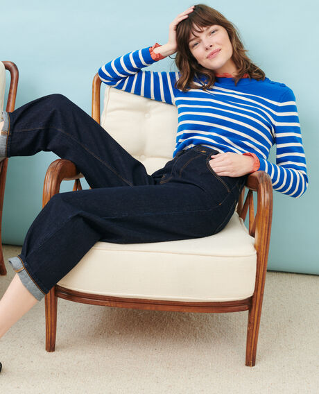 SYDONIE - BALLOON - Wide high-waisted 7/8 jeans Denim rinse Palloon