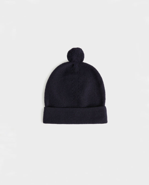 Cashmere bobble hat Night sky