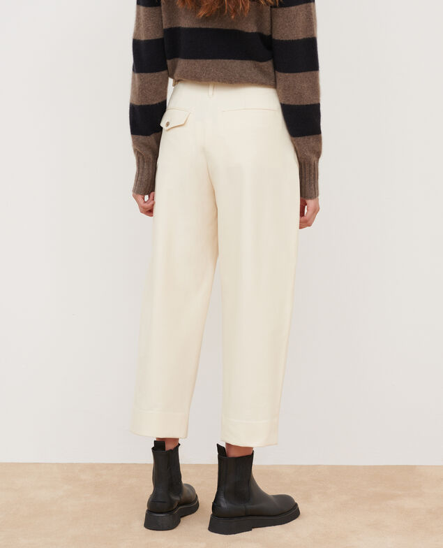 PEGGY - Jersey twill carrot trousers