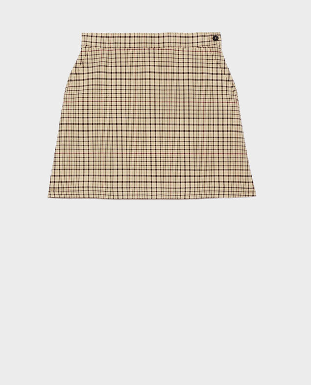 Check mini skirt 0400 cream checks 3ssk256c04