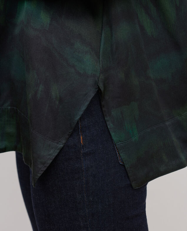 Silky printed blouse A581 print bolero green 3wbl074v23