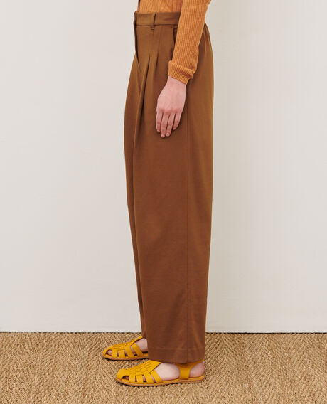 YVONNE - Loose trousers 0341 cofee liqueur 3spj188c17