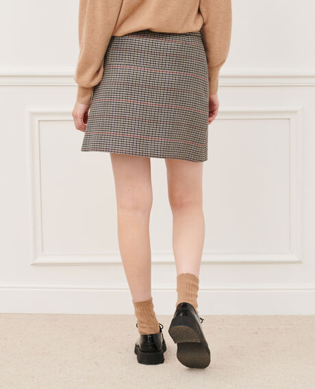 Check mini skirt 8864 03 gray check 2wsk256v16