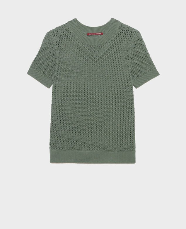 Short-sleeve cotton jumper 0381 dark forest
