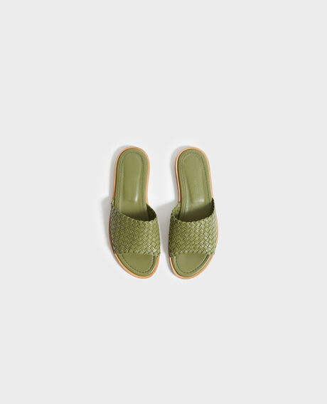 PAM - Leather sandals 58 green 2ss22354