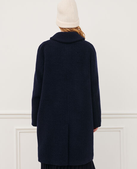 Long wool blend coat 8851 66 blue 2wcj012w08