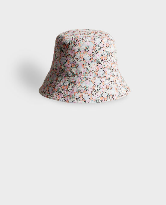 Reversible cotton bucket hat 0110 CHAMPS FLEURIS PINK