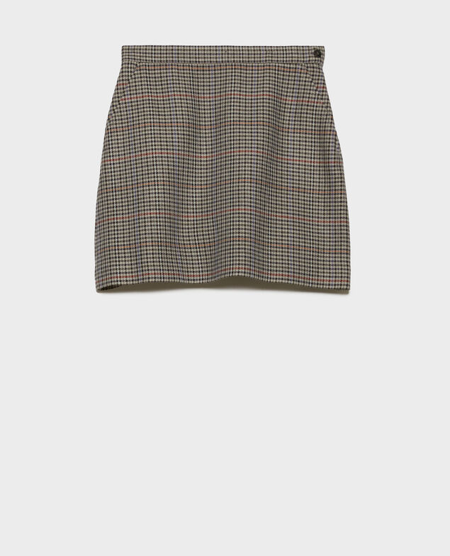Check mini skirt 8864 03 gray check