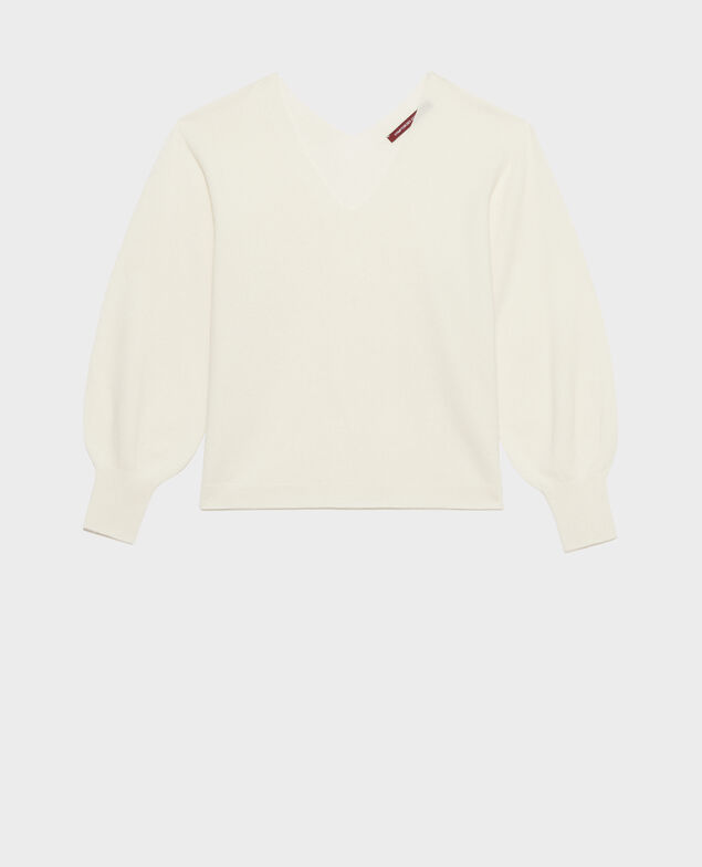Loose cashmere 3D jumper Jet stream