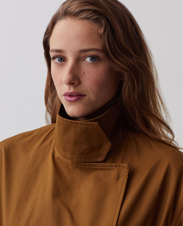 Oversize trench coat J340 brown