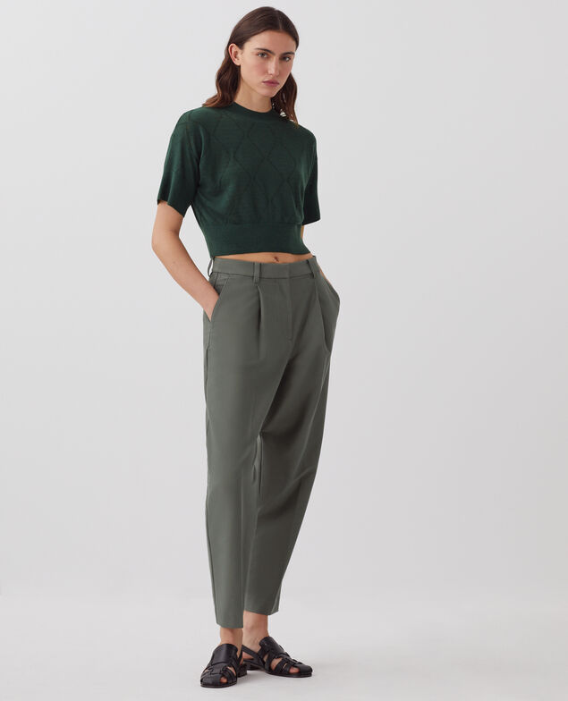Short-sleeve jumper J590 spruce green