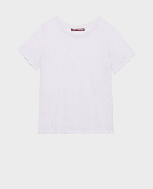 AMANDINE - linen round neck t-shirt