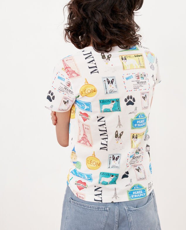 Léon and Paris t-shirt Off white