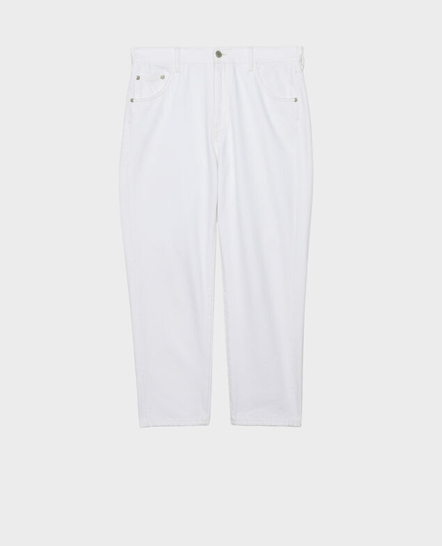 RITA - SLOUCHY - Loose cotton jeans Winter white