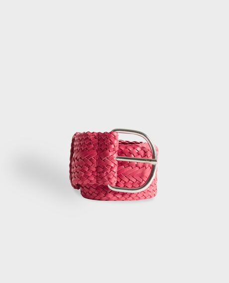 Wide braided leather belt 0134 spritz 3sbe070