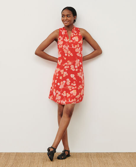 Silk dress 7300 print red 2sdr447s01