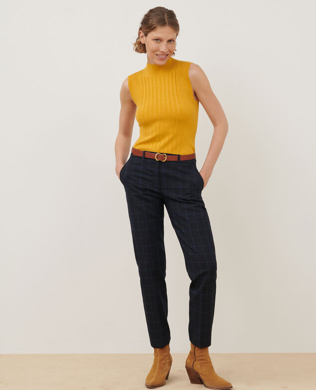 MARGUERITE - Wool cigarette trousers