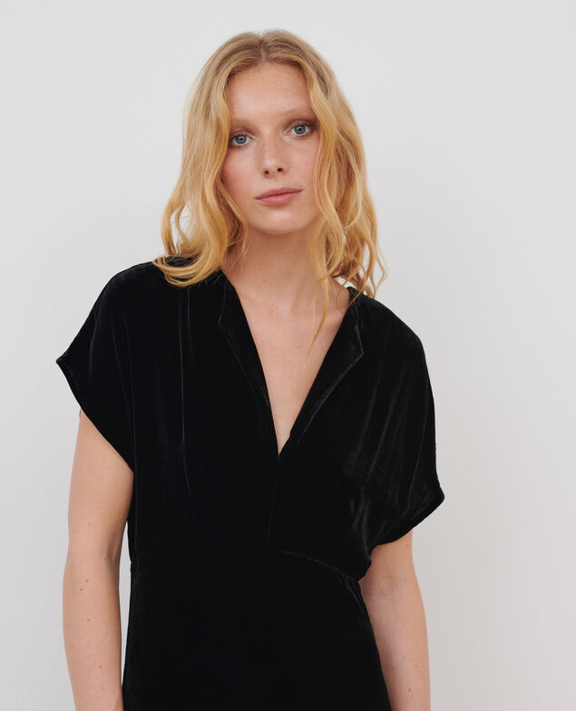 Velvet maxi dress