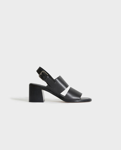 Leather heeled sandals 09 black 2ss22352