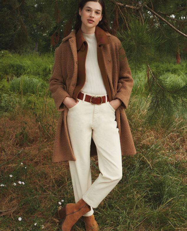 Long wool blend coat