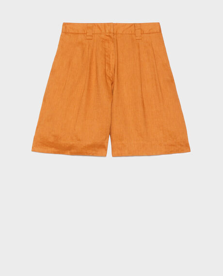 Loose linen shorts 0320 almond brown 3spa112f04
