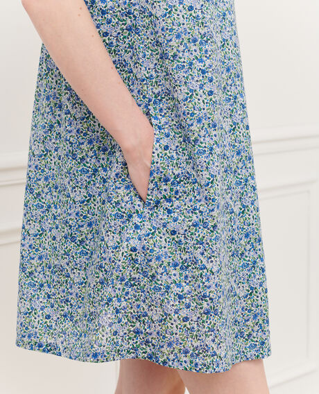 Cotton voile mini dress 7050 92_print_blue 2sdr212c01