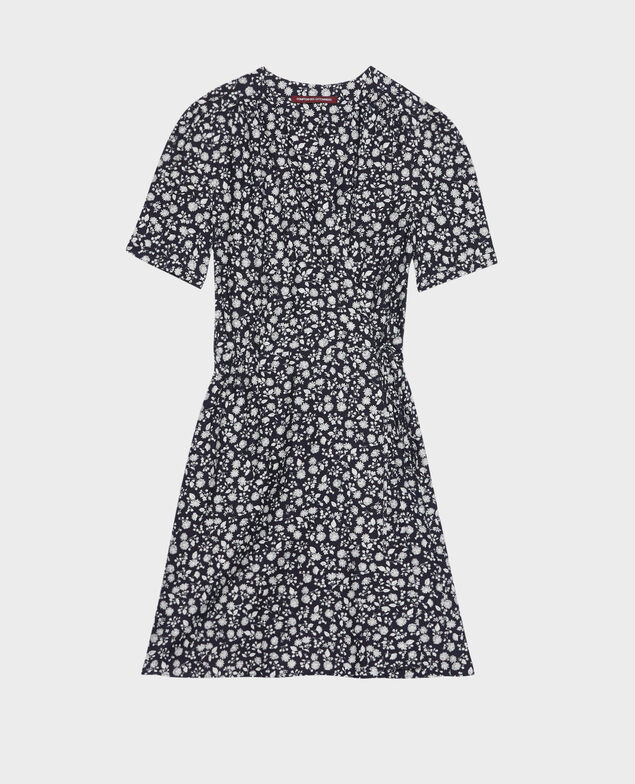Wrapover dress 96 print navy