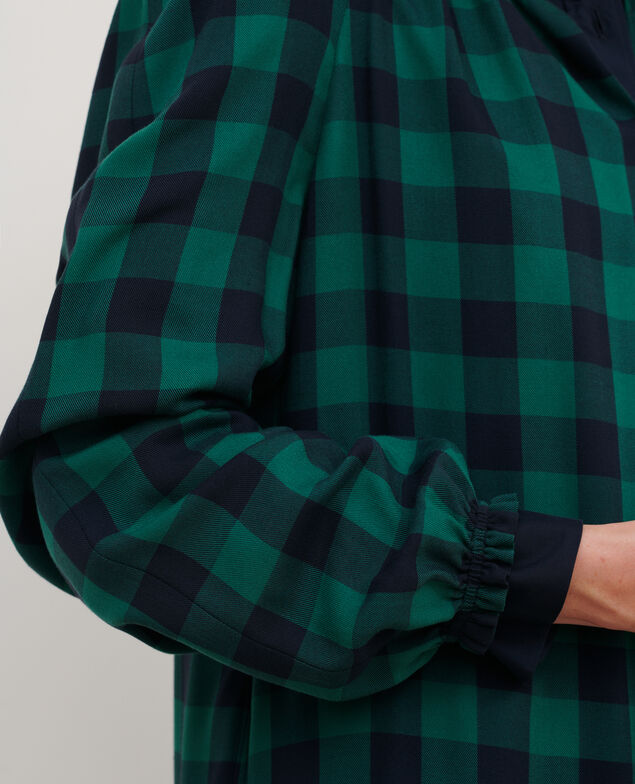 Loose check dress 8866 55 green check