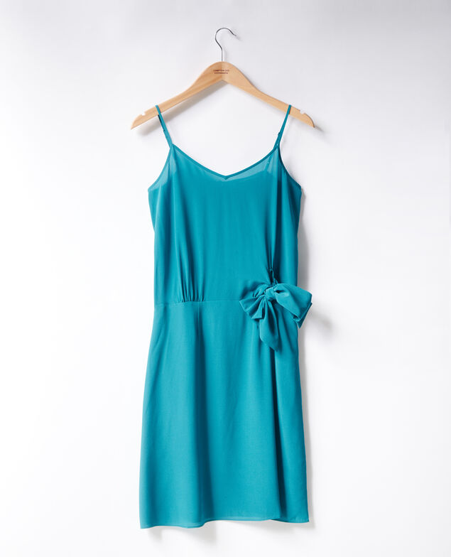 Silk dress Pacific green