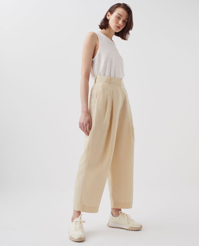 PEGGY - Carrot trousers H311 oyester gray