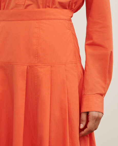 Cotton maxi skirt 0250 tiger lily orange 3ssk042c12