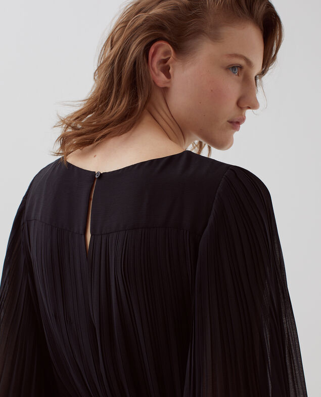 Pleated playsuit H091 black beauty