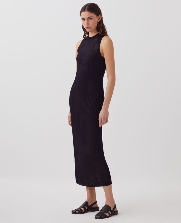 Rib knit maxi dress H695 night sky