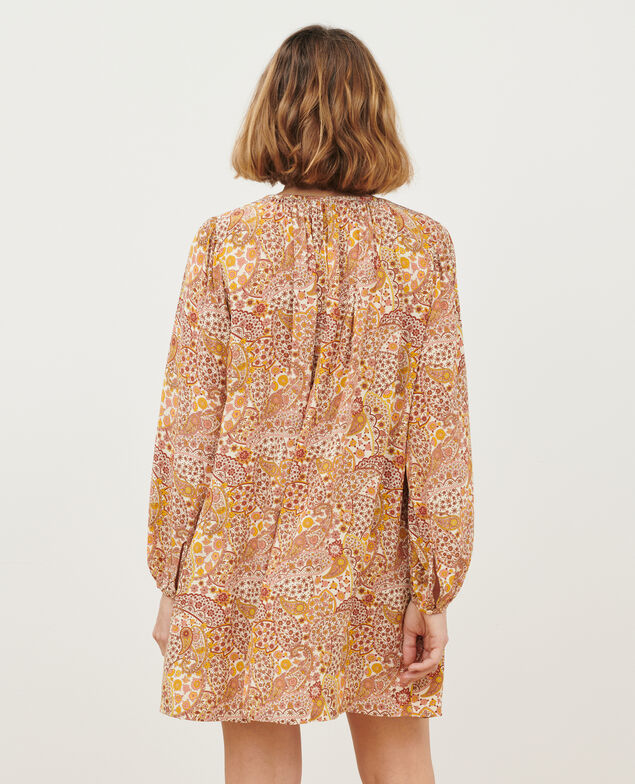 Silky printed dress