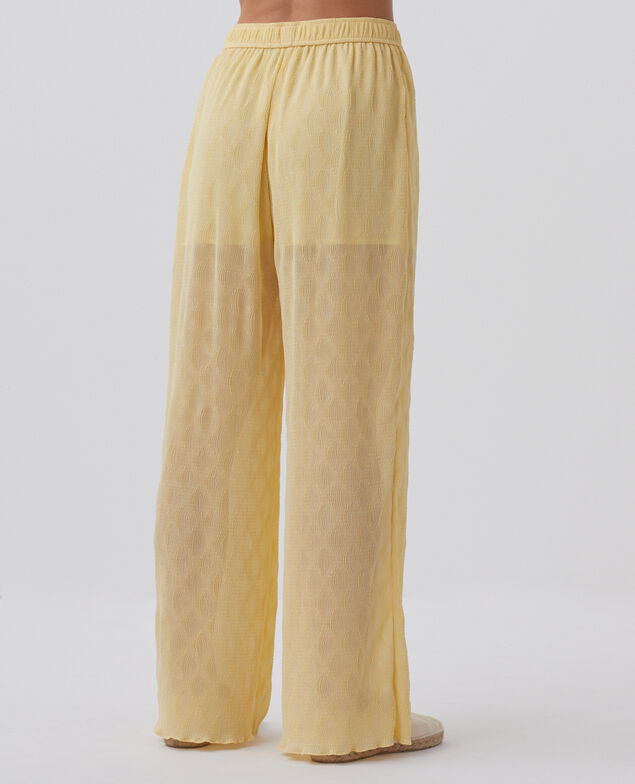 Loose silky trousers H400 straw yellow